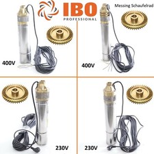 Tiefbrunnenpumpe Tauchpumpe 3 und 4 Zoll, 750 bis 1500 W, 230V und 400V