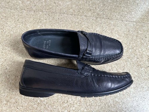 Dunkelblau sioux slipper - slipper, leder