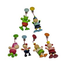 Kinderwagenkette Holz mit Clip diverse Motive 16cm lang neu o. Ettikett