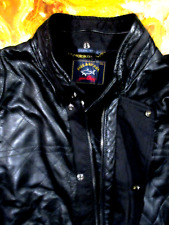 PAUL SHARK HYBRIDJACKE LEDER SCHURWOLLE 2XL XXL BLACK Edition