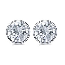 2CT Bezel Set Moissanite