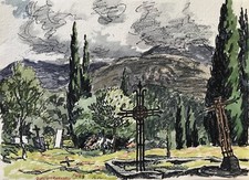 Karl Adser 1912-1995 Friedhof Berge Grabsteine Kreuz Bosnien Herzegowina 1963