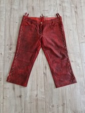 Lederhose Rot Damen Knielang Country Lady