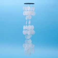 Muschel Windspiel weiß natur