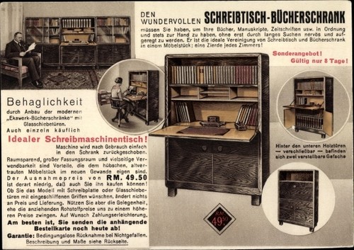 Postcard advertising desk - advertising,,