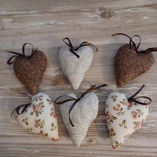 Tilda Herzen 6 Tlg.Herbst Geschenkanhänger Deko Tilda