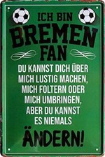 Blechschild fußball hier - blechschild,