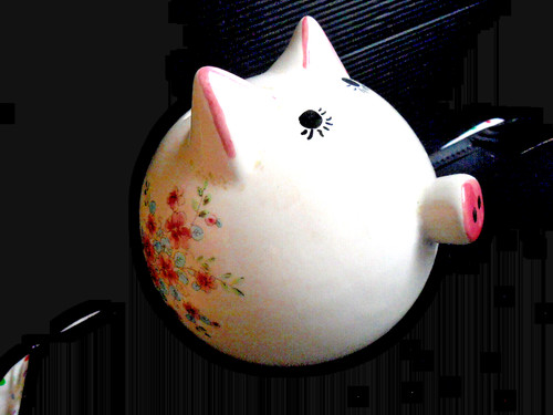 Sparschwein lustige porzellan - sparschwein,