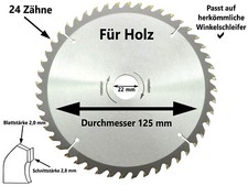Kreissägeblatt 125 mm x 22.2