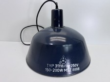 Alte Fabriklampe Emaille Lampe