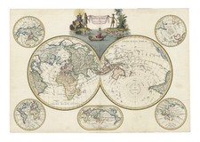 Antike Landkarte "Mappe-Mondes