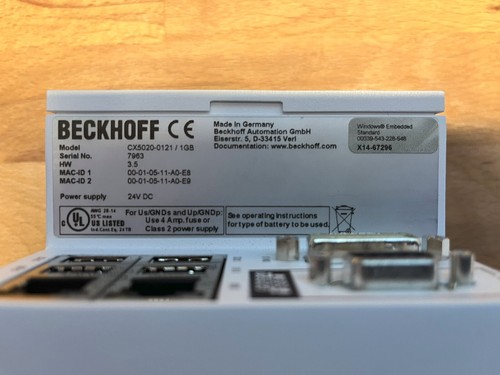 Beckhoff cx5020 0121 cpu - cx5020-0121,