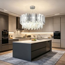 Silber Metall Kristall Lampe