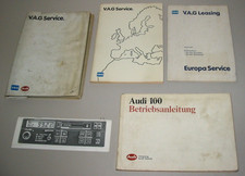 Bordmappe + Betriebsanleitung Audi 100 Typ 44 C3 quattro Avant 4 + 5 Zyl.  1986