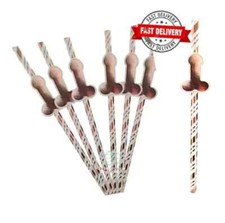 6 x WILLY PAPIERSTROHHALME