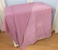 Decke Wolldecke Fleecedecke Lila Rose Flieder Streifen Struktur  147x 190 cm