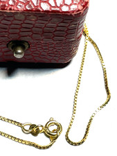 Solide FBM 585 Gold 14 K Halskette Venezianer Kette Juwelier L42cm B 1 mm unisex