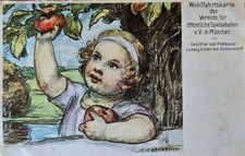 AK München 1929 Zumbusch Wohlfahrtskarte Vwrein für öffentliche Speisehallen