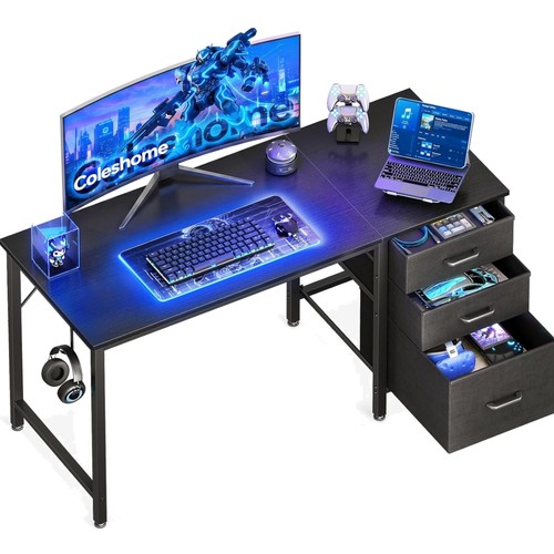 Schreibtisch schwarz 120x48cm - schreibtisch,