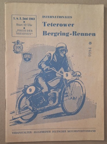 Speedway programm 2 6 - programm, 1.+2.6.1963