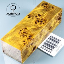 2039 Pappel Maser | 120x40x30 | Griffblock stabilisiert | ACRYHOLZ | Messergriff