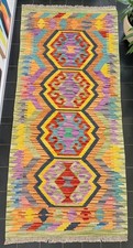 Kelim Teppich bunt Läufer