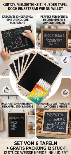 Doppelseitiges kreidetafel set - kreidetafel,