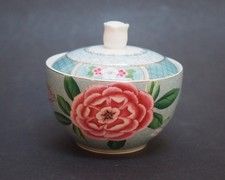 Pip Studio Amsterdam Porzellandose Deckel Blumen Muster Goldrand Dm ca. 11 cm