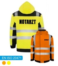NOTARZT Softshell Winterjacke | Sicherheitsjacke mit Reißverschluss & Taschen