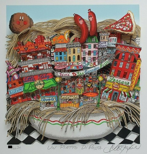 Charles fazzino piatto - fazzino, un