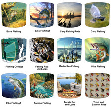 Hecht Fischen Angeln Lampenschirme Decken Lampen Tisch Anhänger Farbtöne