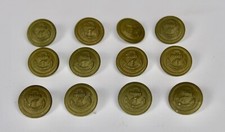 12 Uniformknöpfe WH Kriegsmarine Mantel feldgrau 21mm FLL 2.WK original TOP