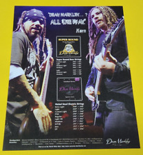 11. Dean Markley Guitars Gitarren / Metal Band Korn Werbung advertising