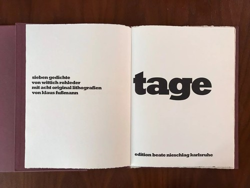Klaus fußmann tage - klaus,
