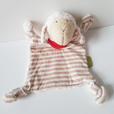 Sigikid Schaf Lamm Hase Hund Maus Schmusetuch Schnuffeltuch beige weiß gestreift
