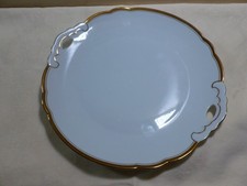 Servier-Platte  Platte ZEH SCHERZER Porzellan Goldrand Vintage- ca. 1930-1940