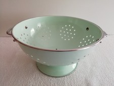 Abtropfsieb Emaille lindgrün