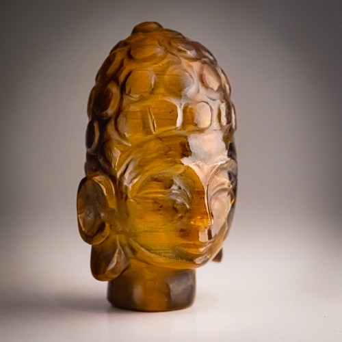 Geschnitzter tigerauge buddha - geschnitzter,