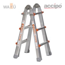 WAKÜ Leiter Teleskopleiter Treppenleiter 100 4x3 Sprossen