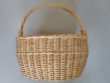 Weidenkorb Einkaufskorb groß mit Henkel oval stabil
