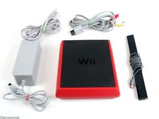 NINTENDO Wii Mini KONSOLE (rot / schwarz) inkl. KABEL + SENSORLEISTE