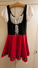 Faschingskleid Mini Dirndl "Heidi" mit Zopfperücke, Karnevalkostüm