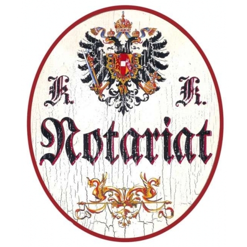 Notariat nostalgieschild - notariat,