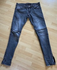 LIP SERVICE HOSE SLIM JEANS DENIM GRAU GREY WASHED GR. 26