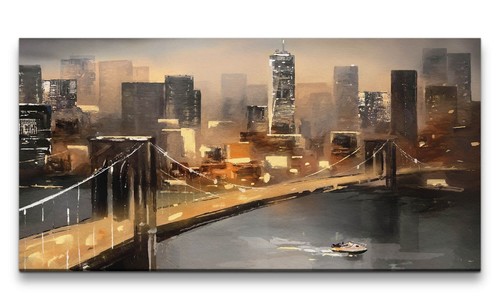 120x60cm leinwandbild new york - leinwandbild,