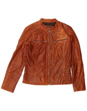 G.GILLIE Damen Crop Lederjacke