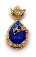 Katze Leopard gold blau