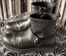 Zara Jungen Biker Boots Bikerboots Stiefel Stiefeletten schwarz Gr. 36