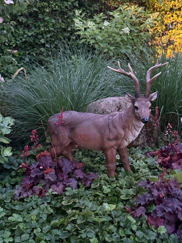 Gartenfigur hirsch mit geweih - gartenfigur,