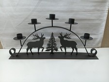 DDR  Schwibbogen aus Metall , 45cm x 21,5 cm Hirsch Rentier Tanne 